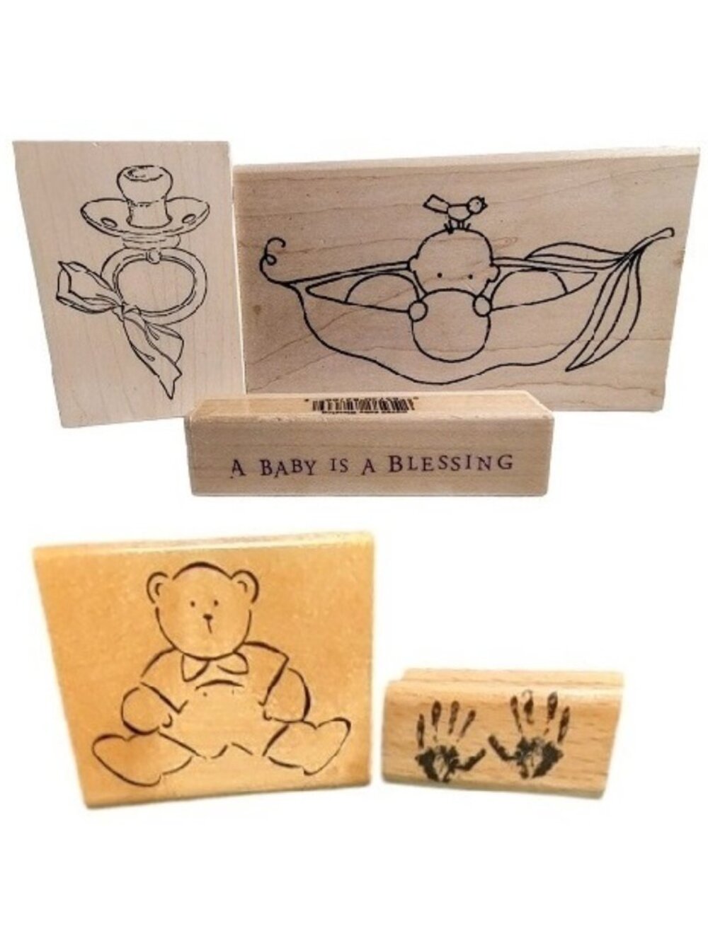 Rubber Stamps - Newborn Baby Set of 5